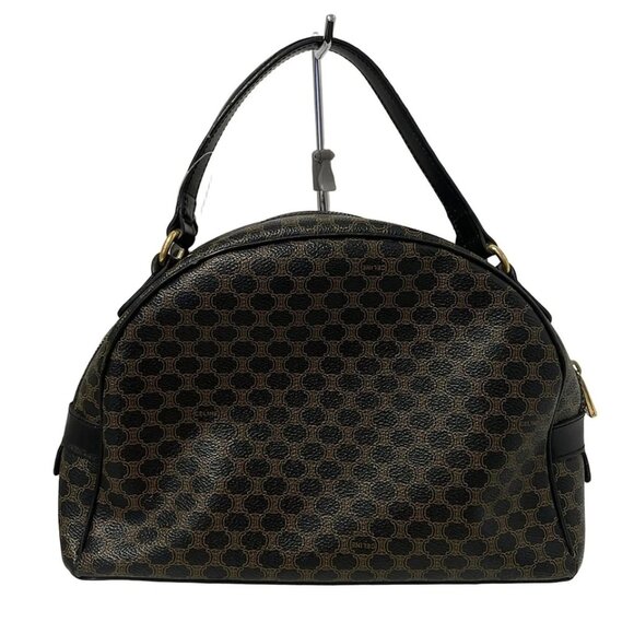 CELINE Macadam - Black Brown PVC Leather Handbag 375-053125 - Picture 2 of 9